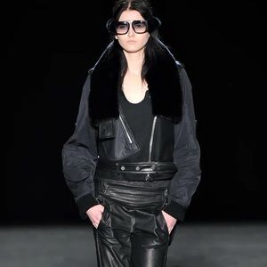 NWT Alexander Wang Coat with removable Mink Collar